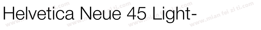 Helvetica Neue 45 Light字体转换